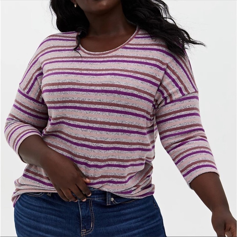 Torrid Super Soft Top Womens 1X Stretch Comfy Lounge Plush Casual Boho Capsule